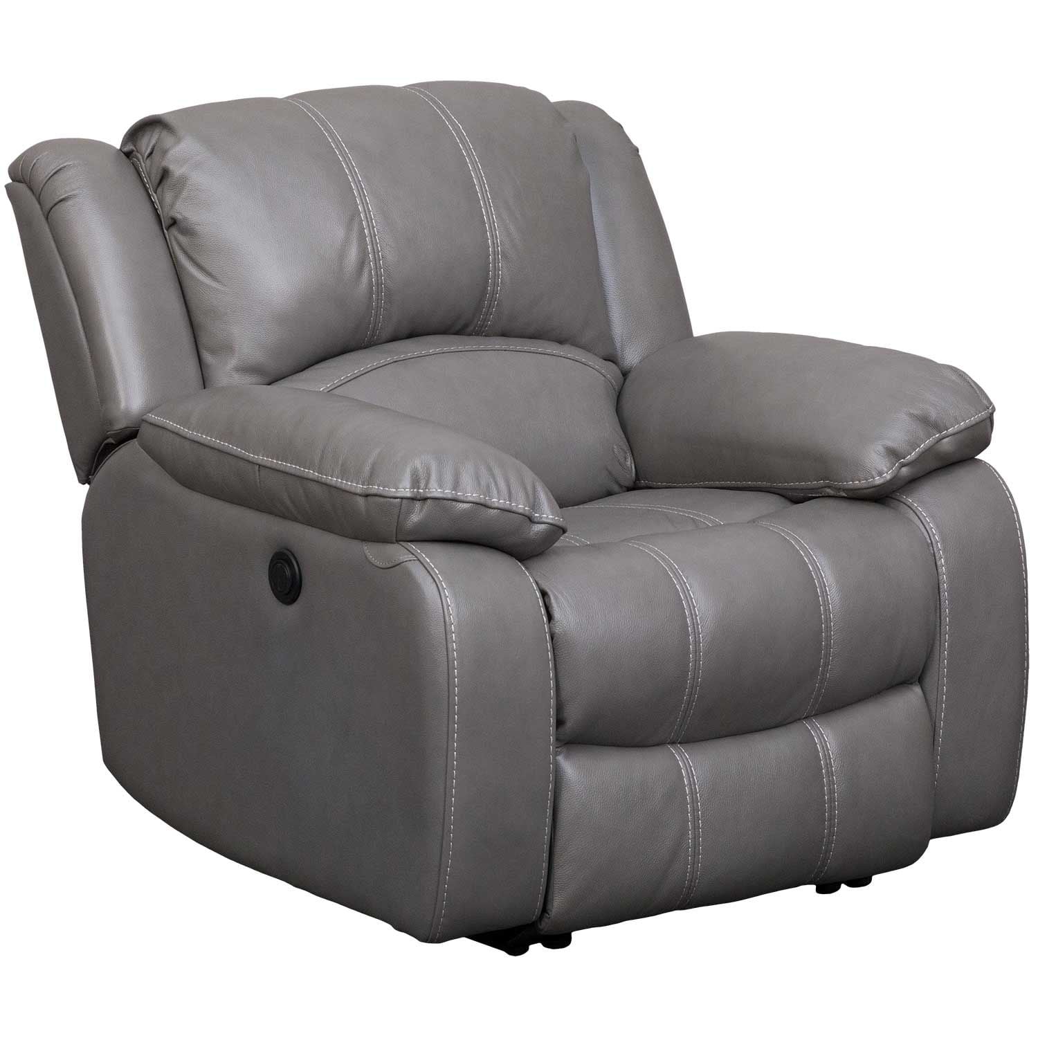 Italian Leather Swivel Glider Recliner | 0N0-491GR | AFW.com