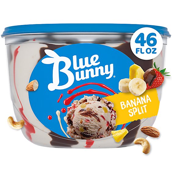 Blue Bunny Banana Split Ice Cream - 46 Fl. Oz. - randalls