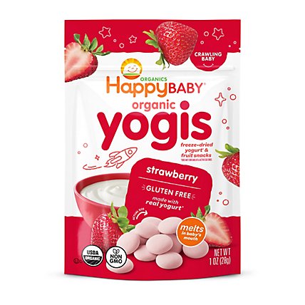 Happy Baby Organics Yogis Strawberry & Yogurt Freeze-Dried Baby