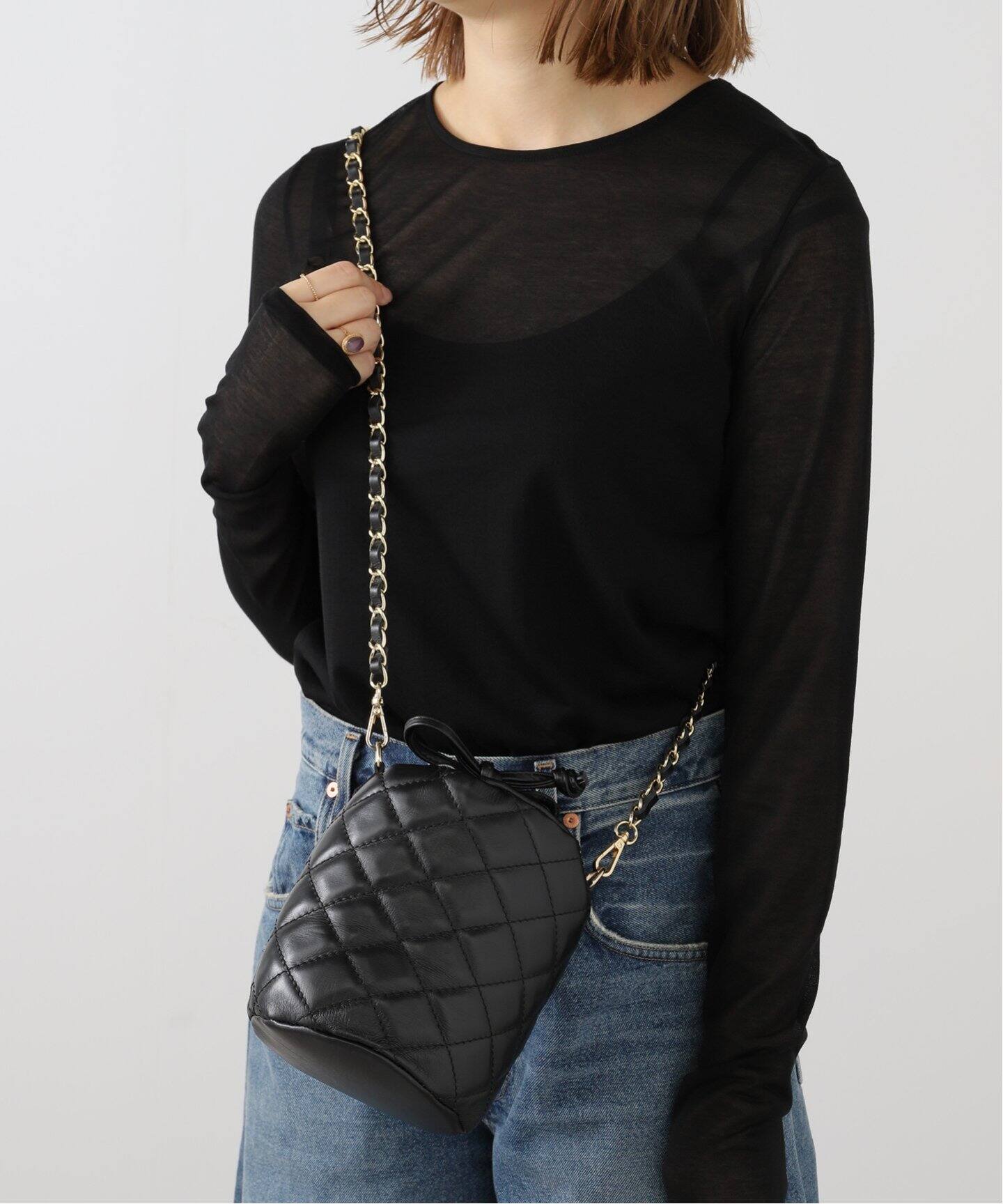 AULENTTI/オウレンティ SLOBE別注 キルティングショルダーバッグ