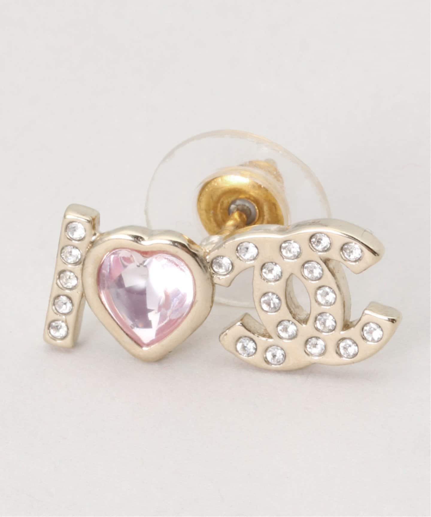 VINTAGE CHANEL/シャネル】Pierce logo coco w/earcuf(両耳)（ピアス