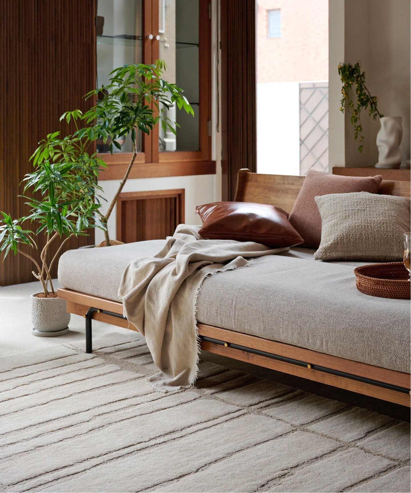 大型商品》HABITAT SOFA BED 200cm BEIGE ハビタソファ ベット（ソファ