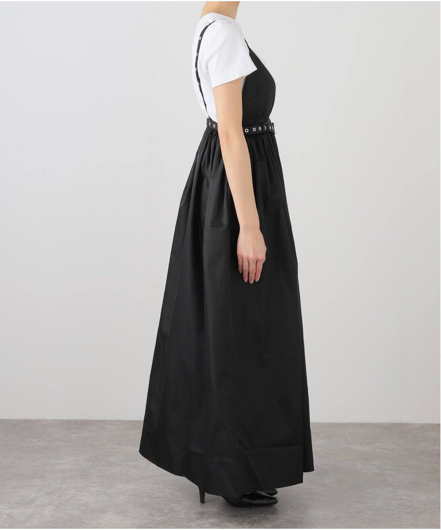 Satin ファッション GANNI ナイロンサテンミニドレス