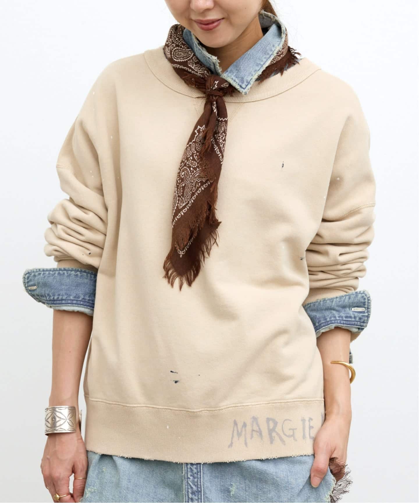 MAISON MARGIELA/メゾン マルジェラ】 DAMEGE SWEAT（スウェット）｜L