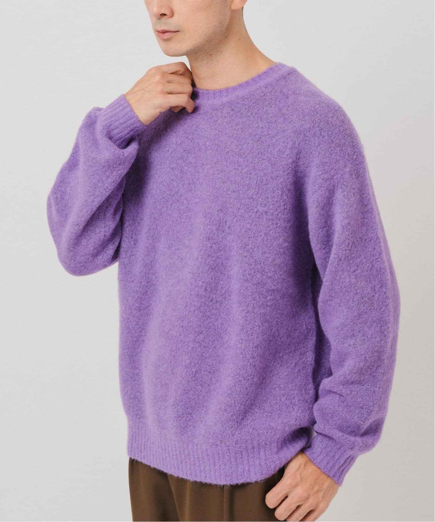 ブリーフィング クルーネックセーター パープル系 ブリーフィング