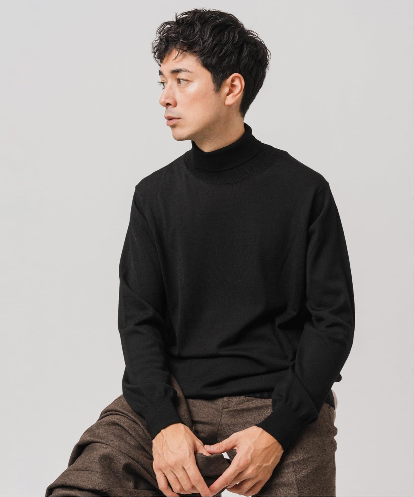 14ゲージ ウール タートルネックニット（ニット／セーター）｜EDIFICE