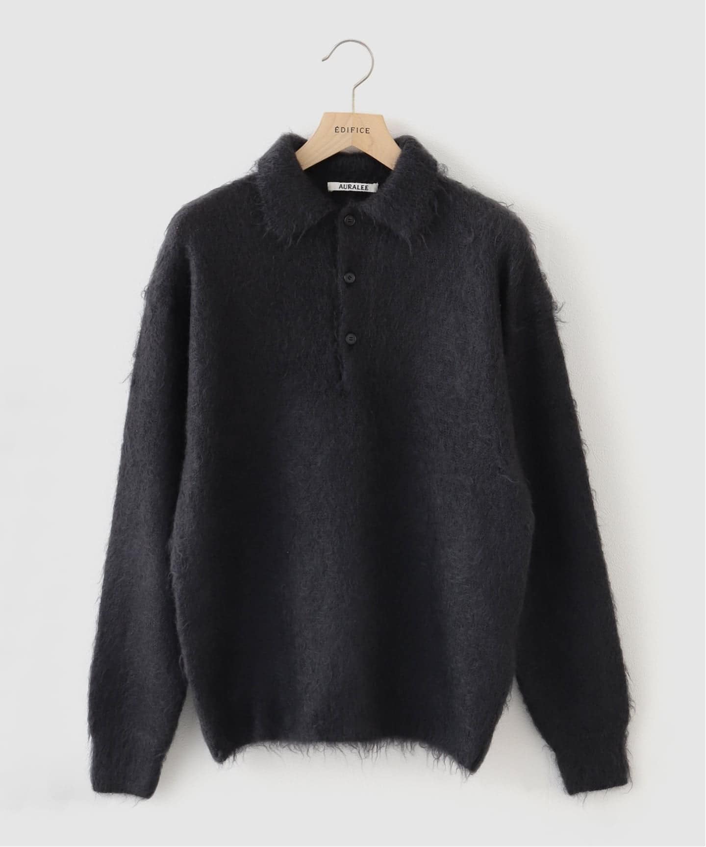 AURALEE (オーラリー) BRUSHED SUPER KID MOHAIR KNIT ポロ（ニット