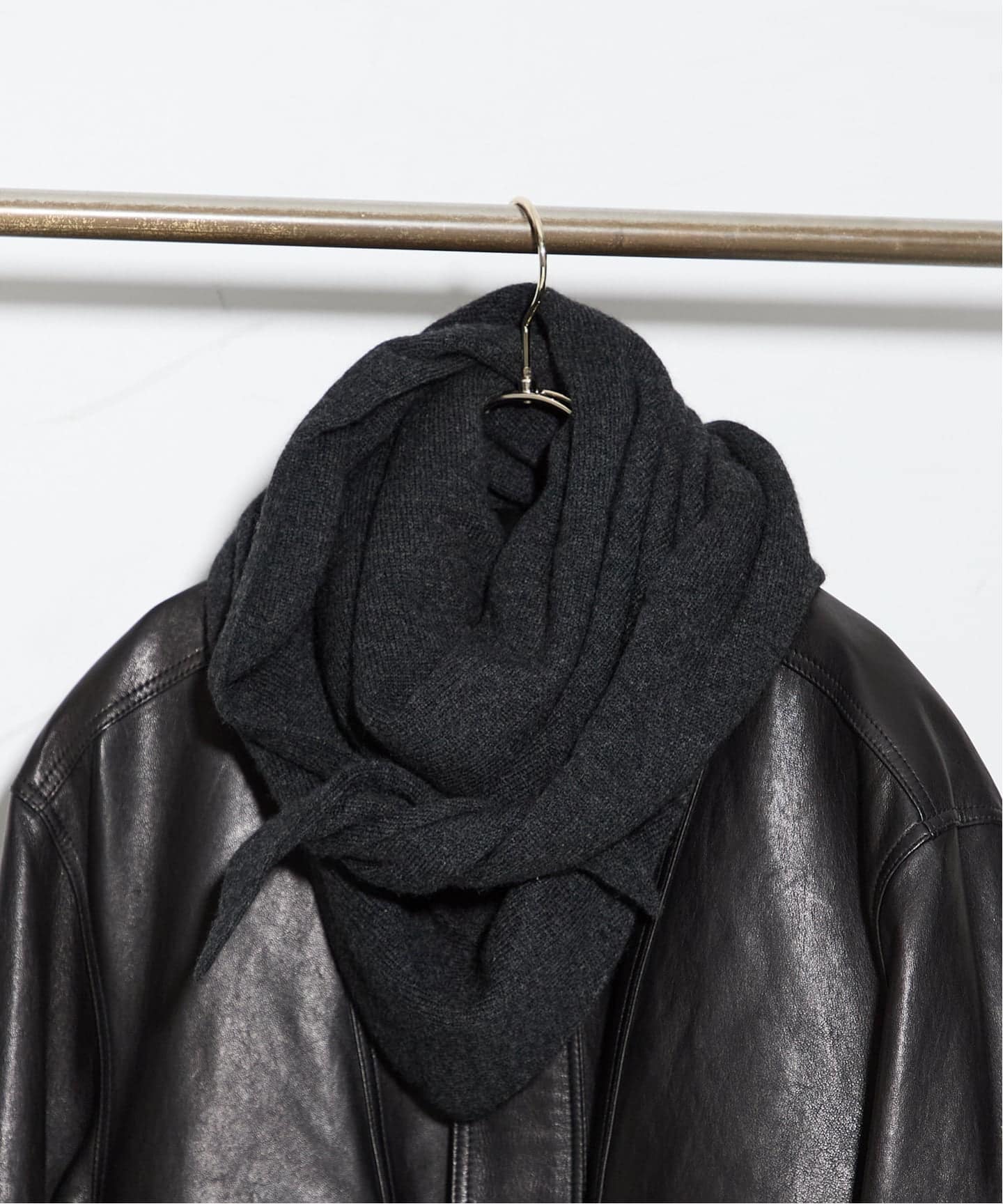 ASAUCE MELER】シームレス トライアングル カシミヤニットストール