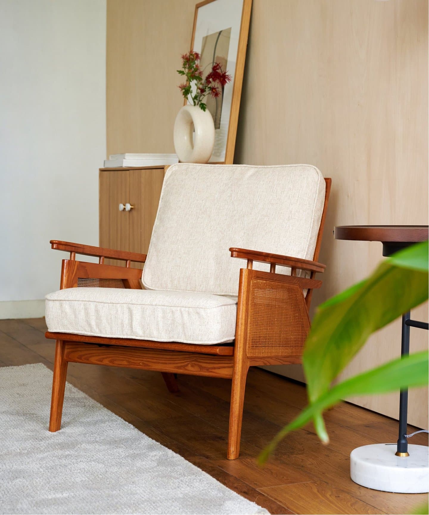 大型商品》WICKER LOUNGE CHAIR (IV) ウィッカーラウンジチェア