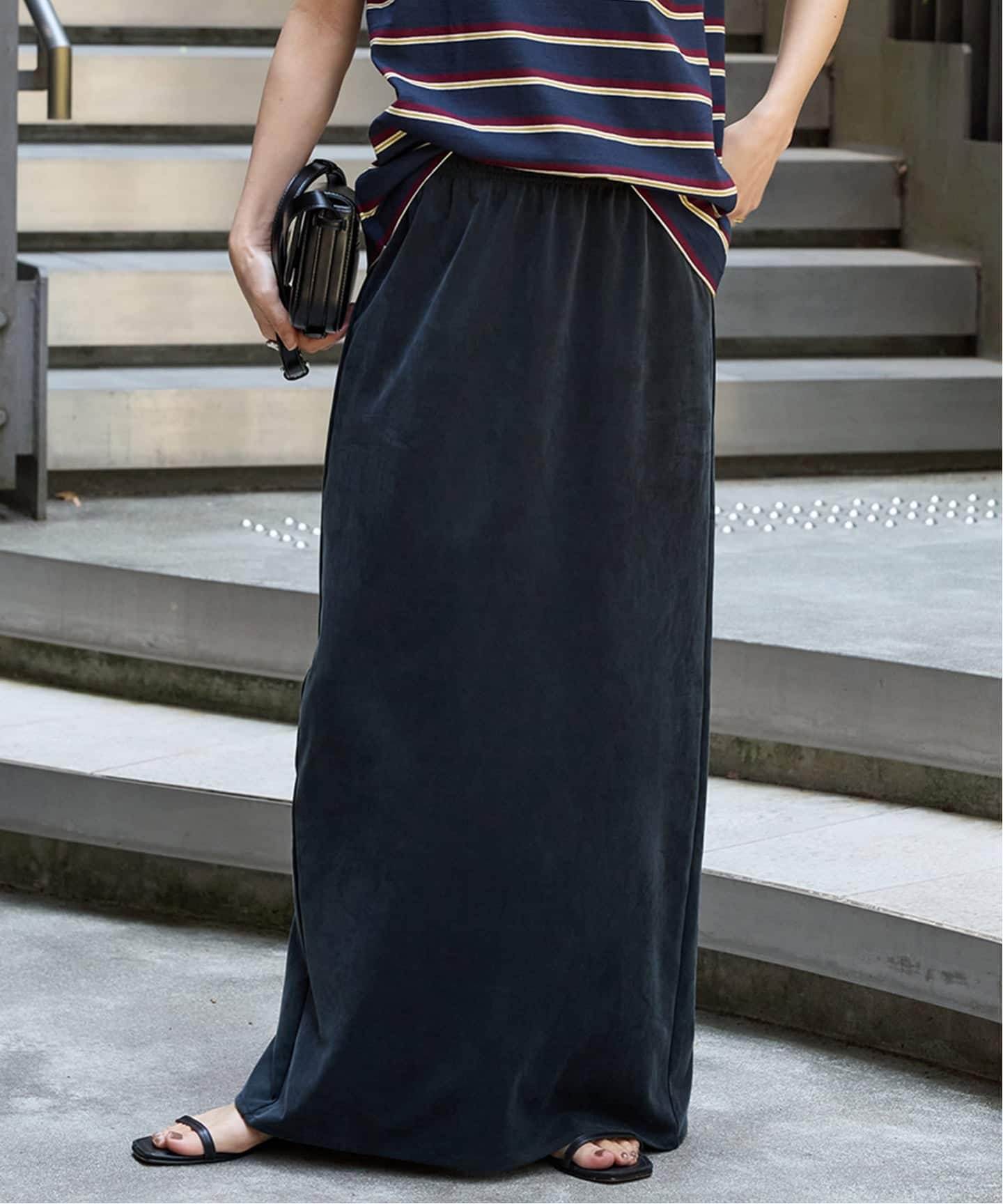 追加》フィブリルキュプラジャージーマキシスカート（ロング・マキシ丈