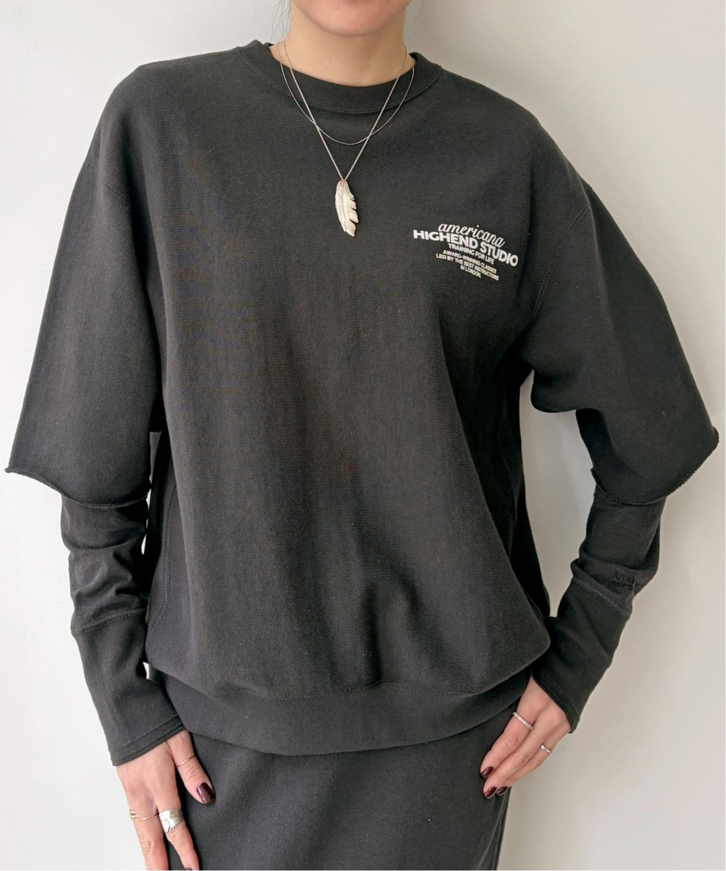 予約》【AMERICANA/アメリカーナ】 HALF SLEEVE SWEAT（スウェット
