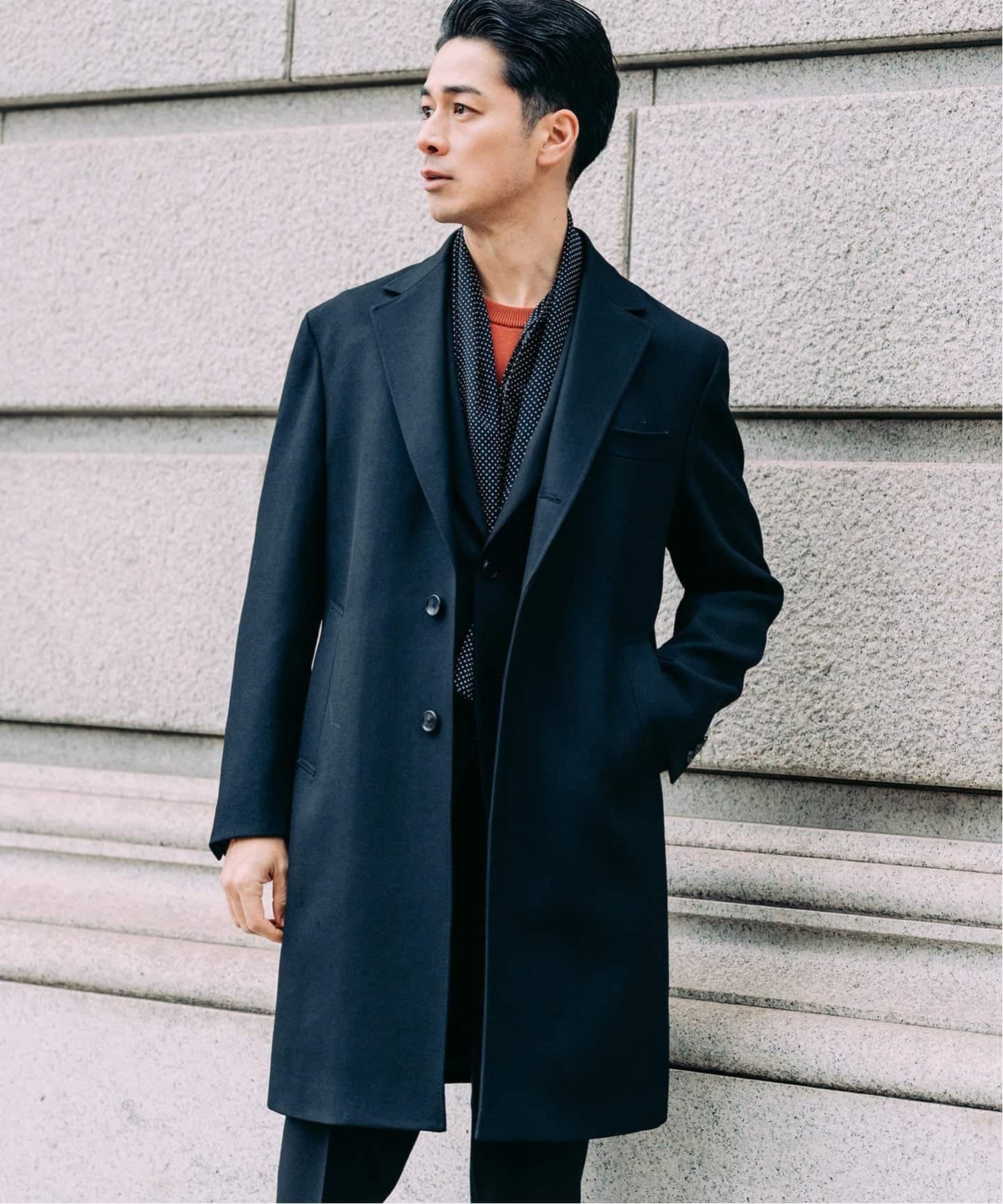 ウール ギャバジン チェスター コート（チェスターコート）｜EDIFICE