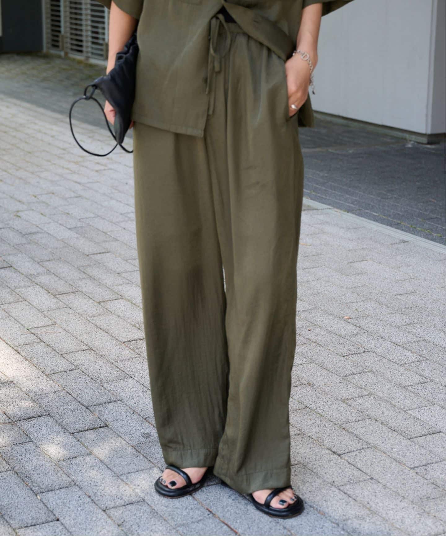 ≪予約≫ヴィンテージサテンタンブラーイージーパンツ（スラックス