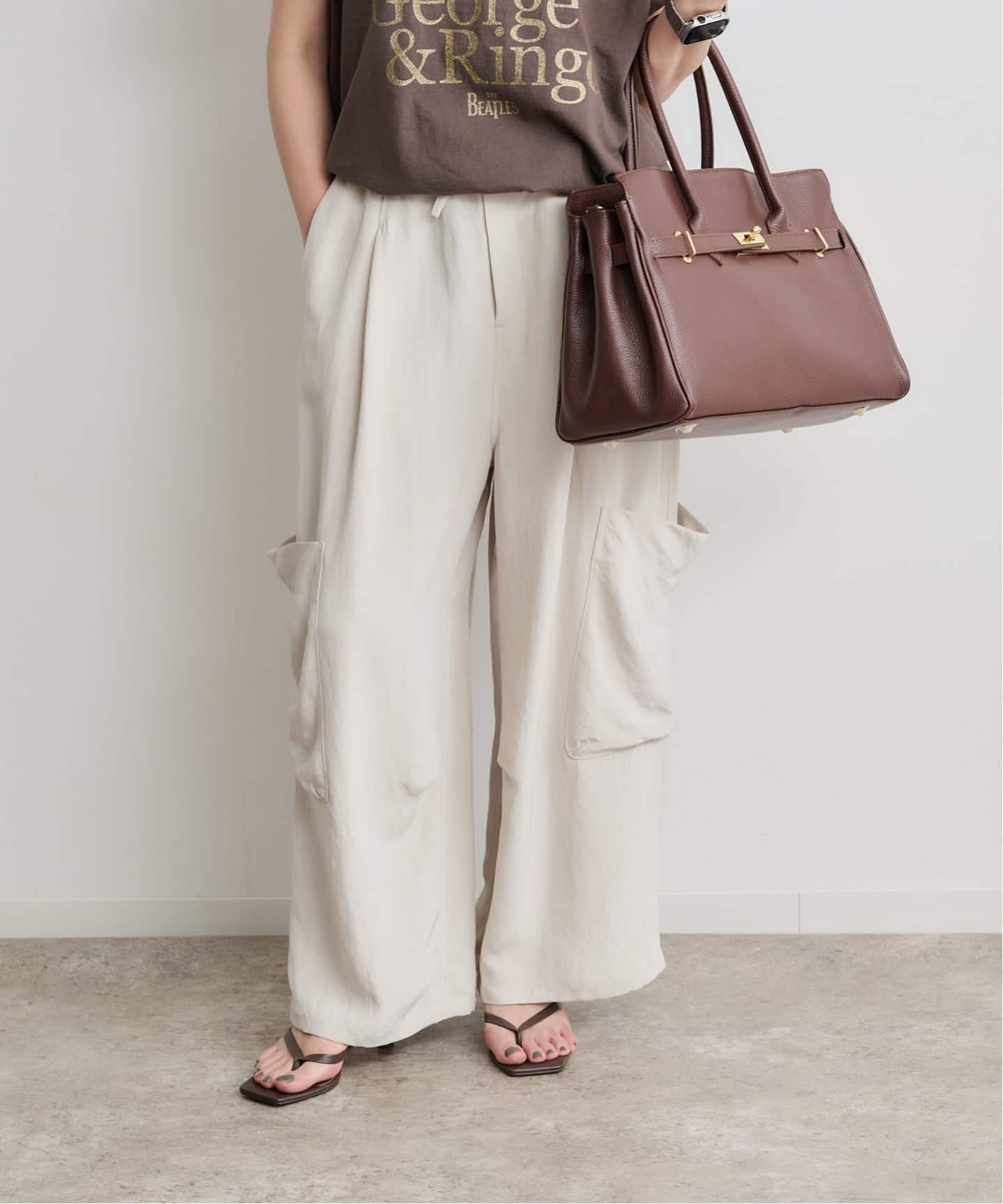 ETRE TOKYO バックサテンリラクシーカーゴパンツ（スラックス）｜BOICE