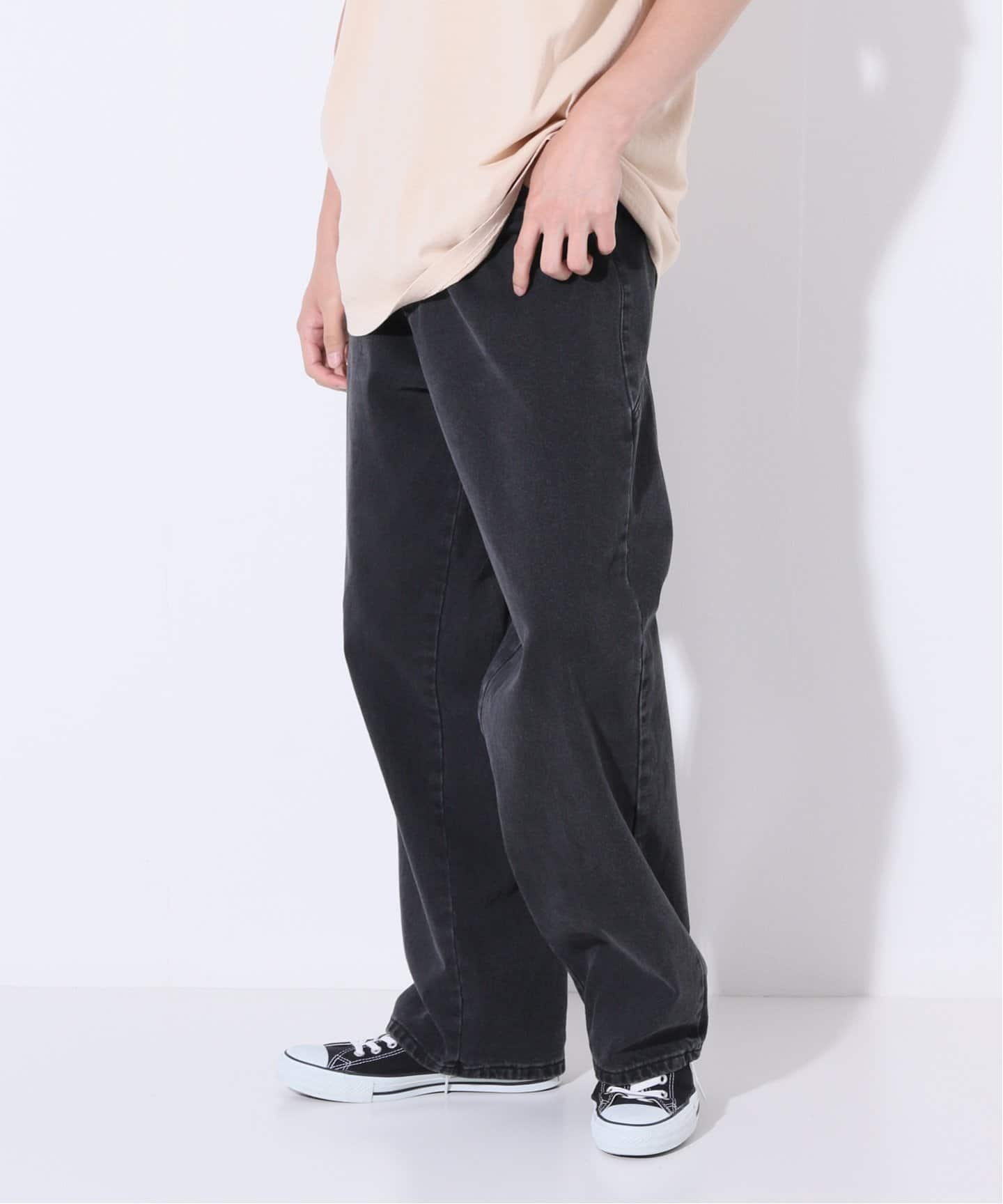 yardsaleダークグレー ワイドパンツ Mサイズ スケボーデニム yardsale