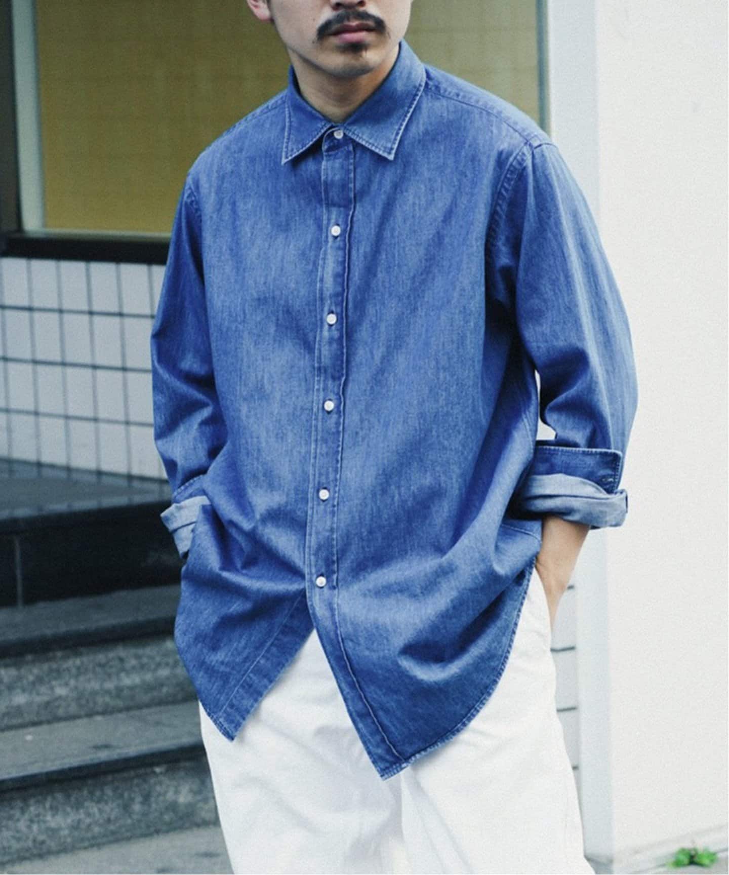 A.PRESSE Washed Denim Shirt