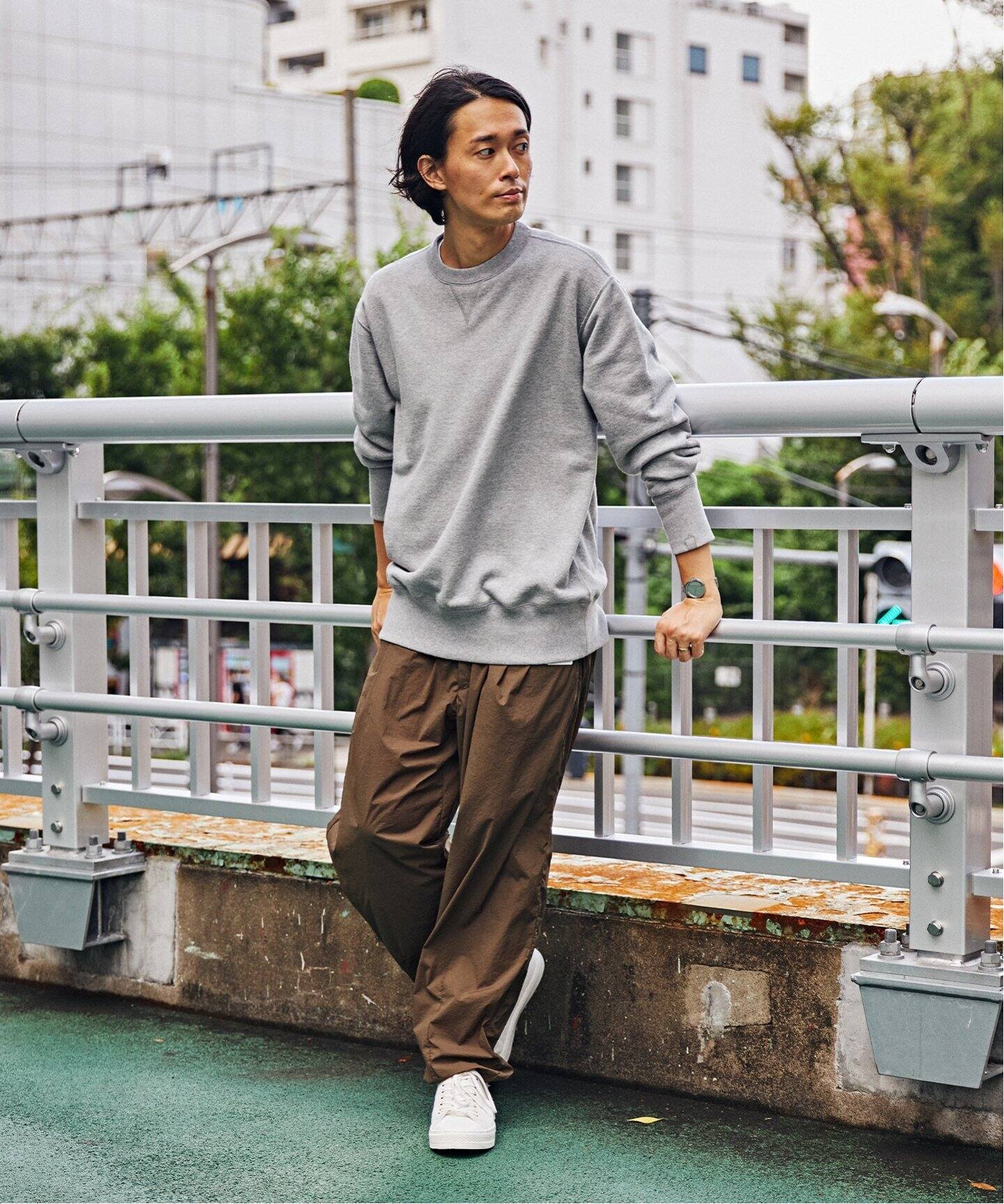 LOOPWHEELER for LOWERCASE】ライトツリウラケ ルーズフィット