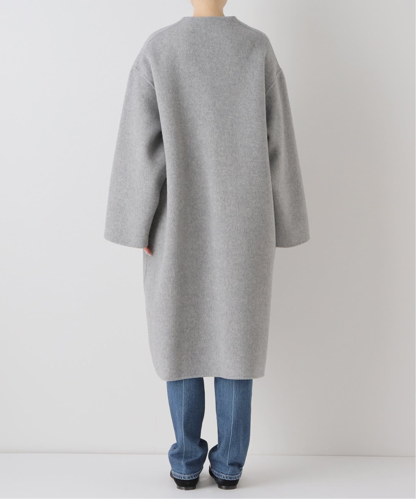 モッサーダブルフェイス Vネックコート（ノーカラーコート）｜IENA