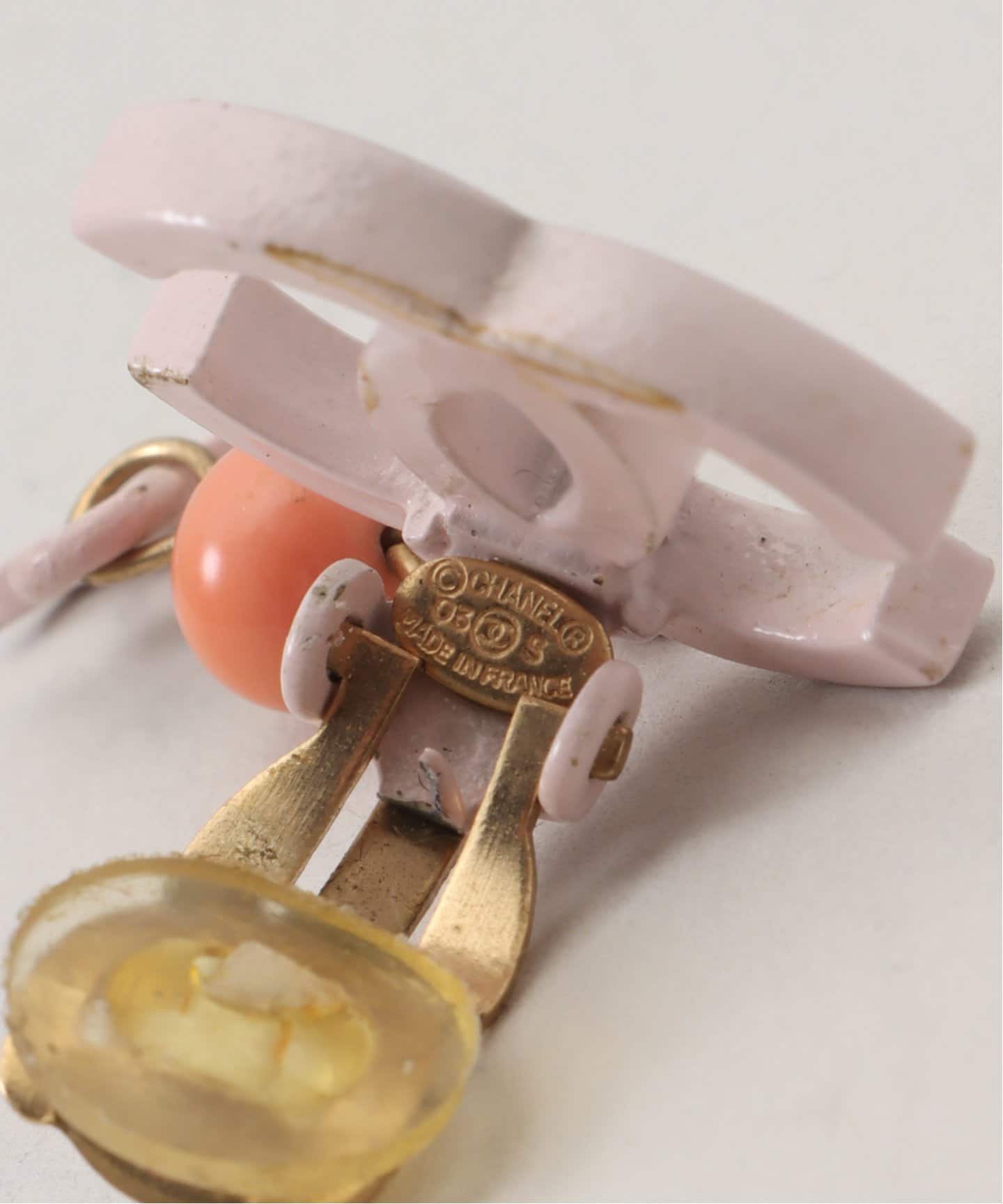 VINTAGE CHANEL/シャネル】 earring logo(両耳)（イヤリング