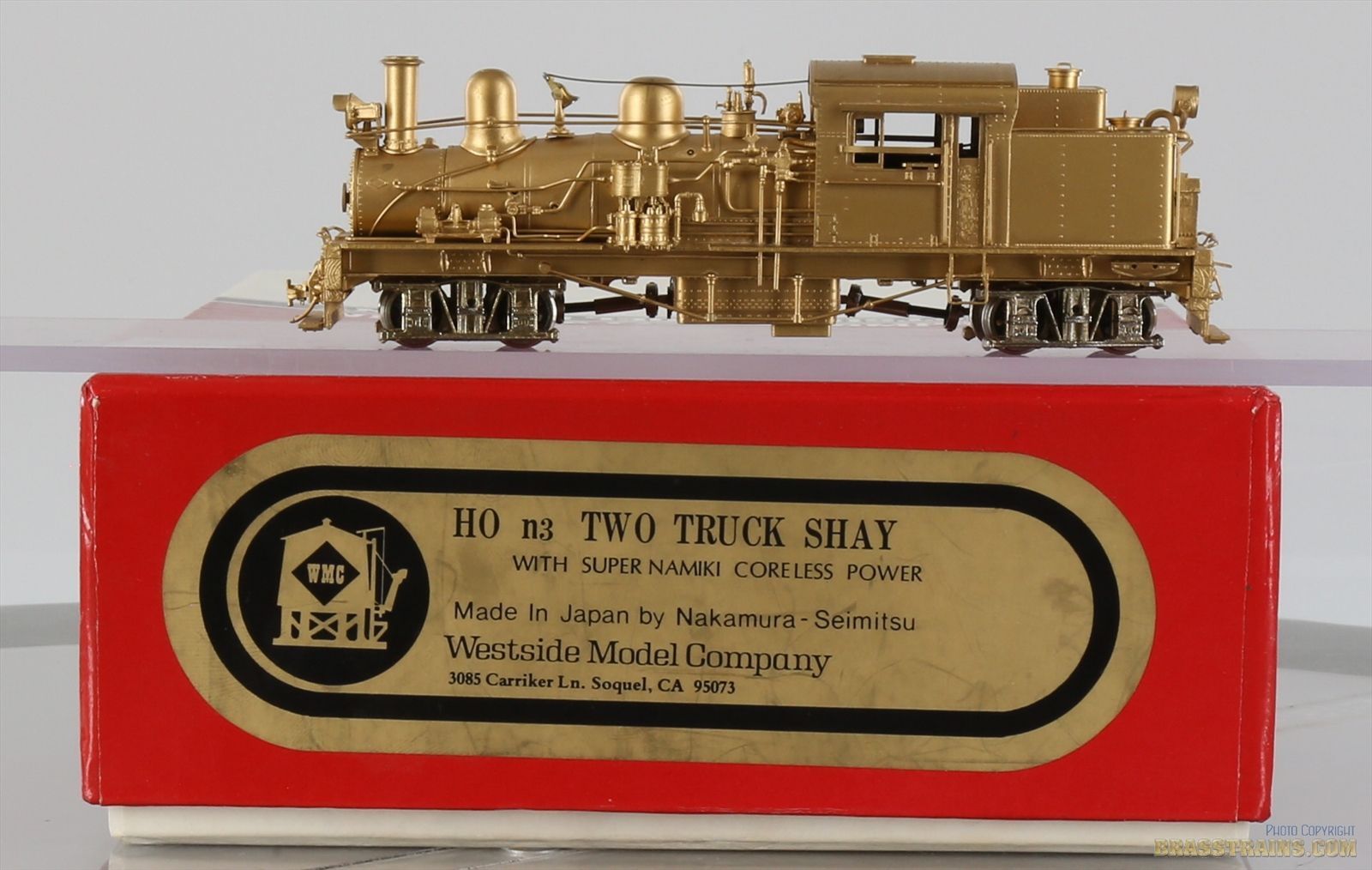 HOn3 Scale Brass Model Train - WMC 2-Truck Logging Shay - Unpainted