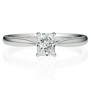 PT950 シンシア ラディアントカット ソリティア リング 0.5ct｜婚約