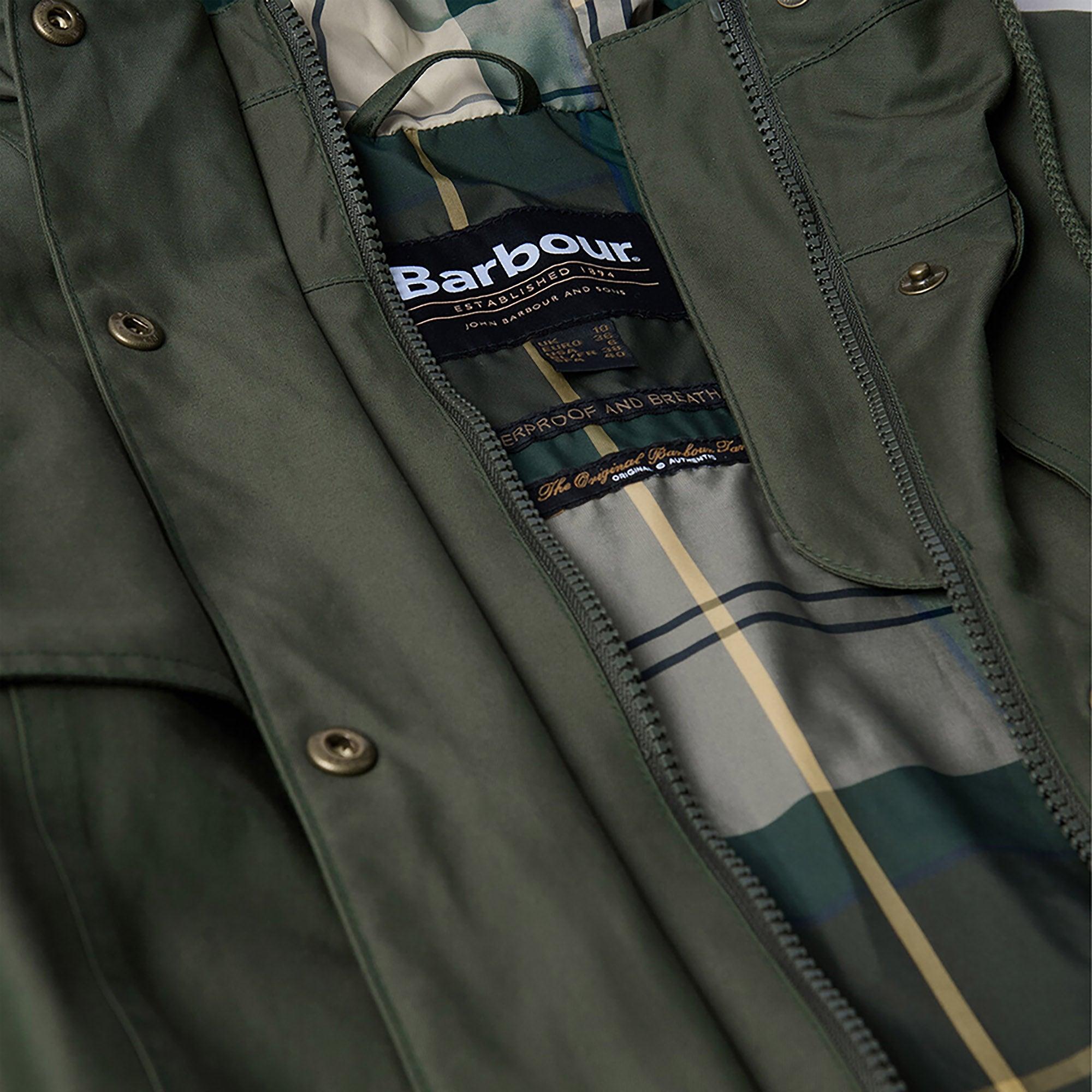 Barbour Women's Maple Waterproof Jacket - Olive/Ancient Tartan