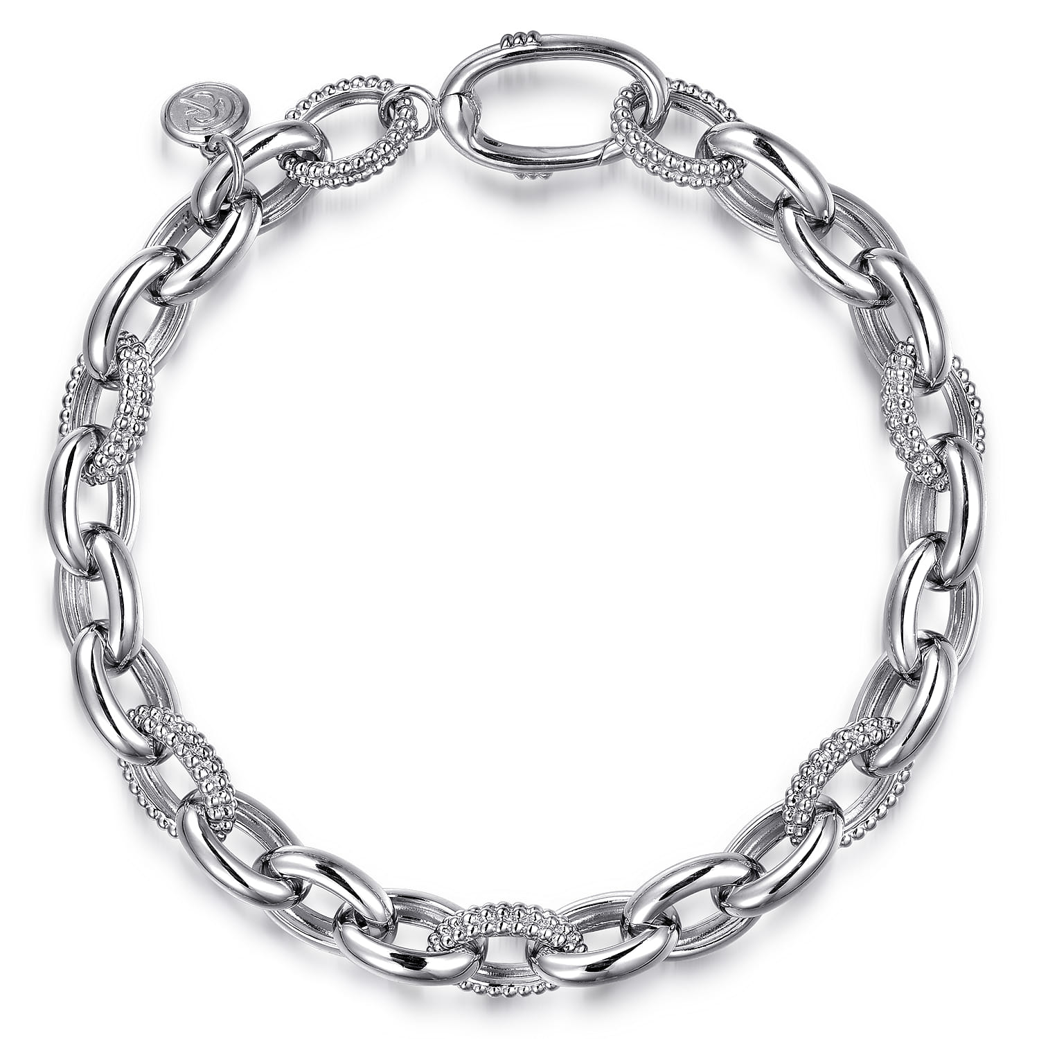 925 Silver Bujukan Link Chain Bracelet. SKU: TB4886-75SVJJJ