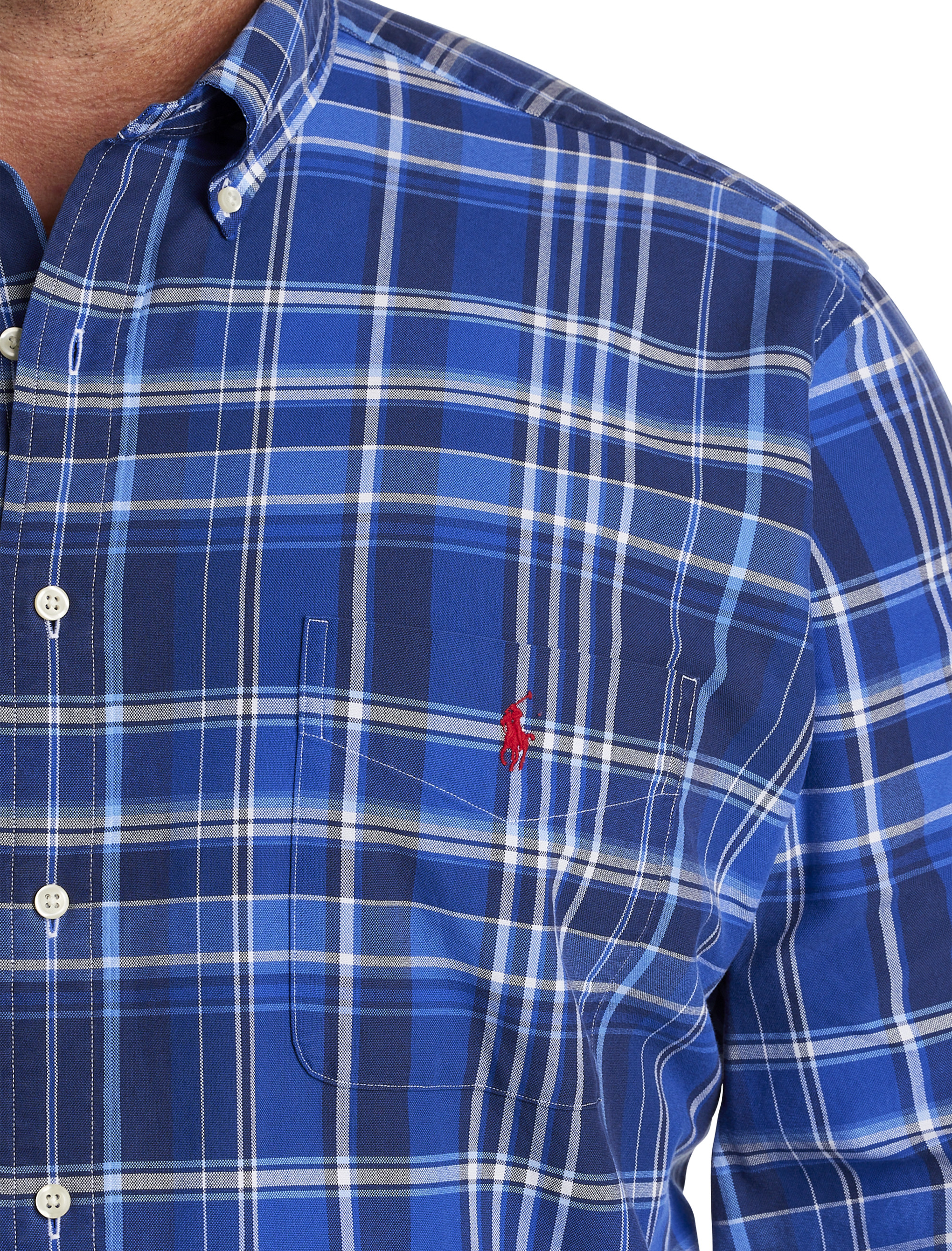 Big + Tall | Polo Ralph Lauren Multi Plaid Oxford Sport Shirt | DXL