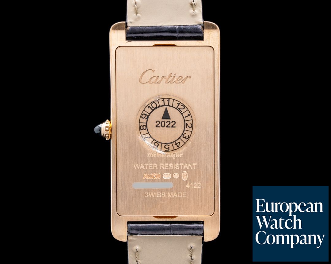 51994) Cartier Tank Cintree WGTA0025 Rose Gold / Black Dial