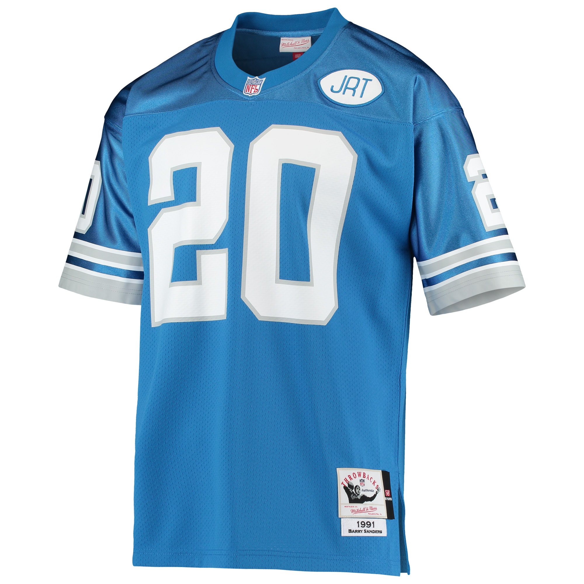 Men's Mitchell & Ness Barry Sanders Blue Detroit Lions 1991
