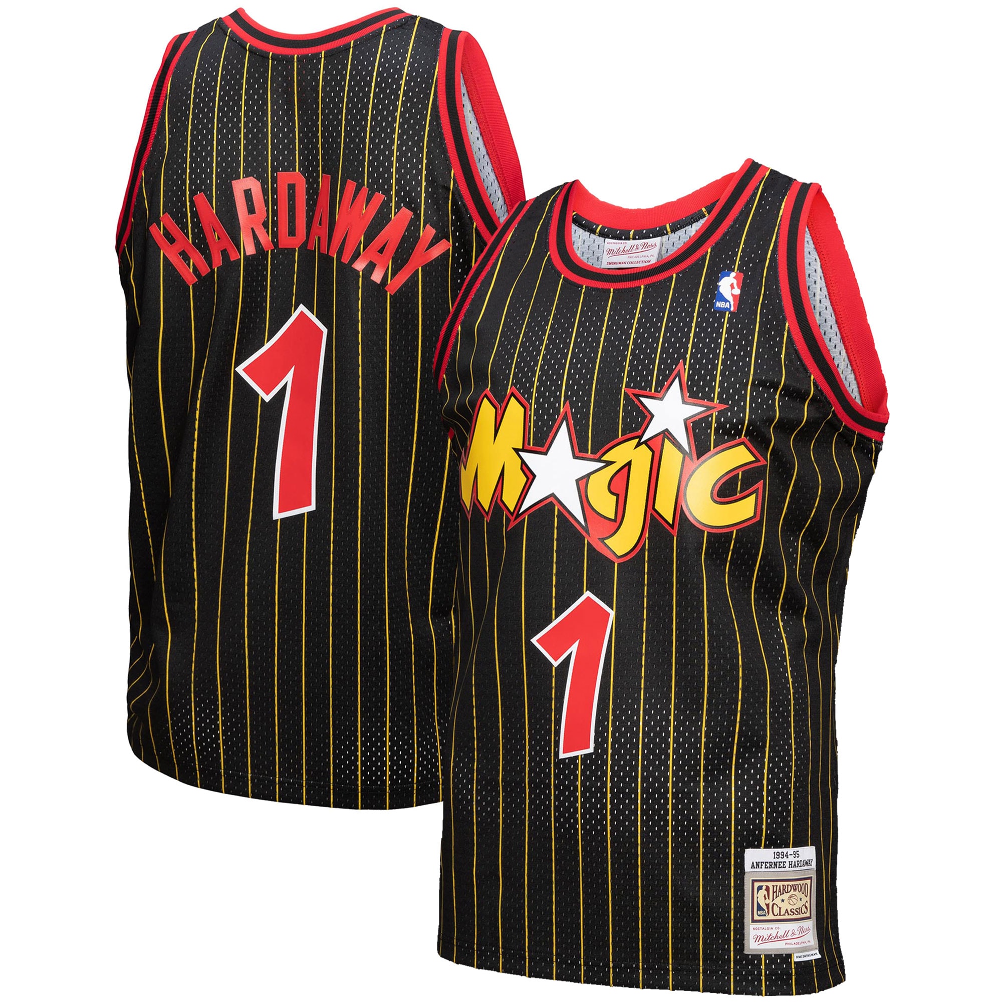 Men's Mitchell & Ness Penny Hardaway Black Orlando Magic 1994-95