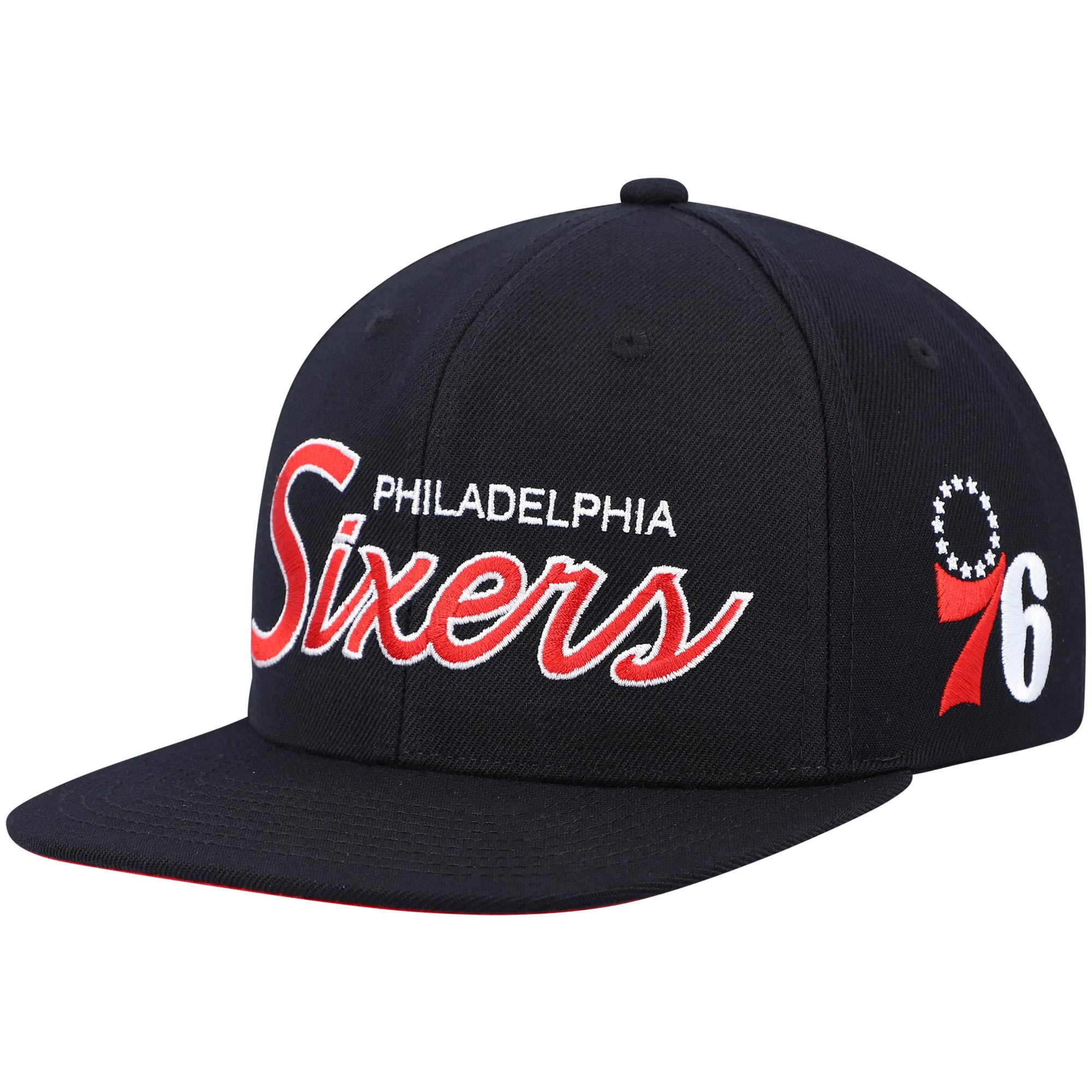 Men's Mitchell & Ness Black Philadelphia 76ers Hardwood Classics