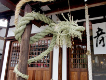 来年の干支（えと）の「辰（たつ）」にちなんだしめ縄作品の「龍」4