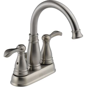 Delta Porter 2 Handle Centerset Bathroom Sink Faucet in Brushed