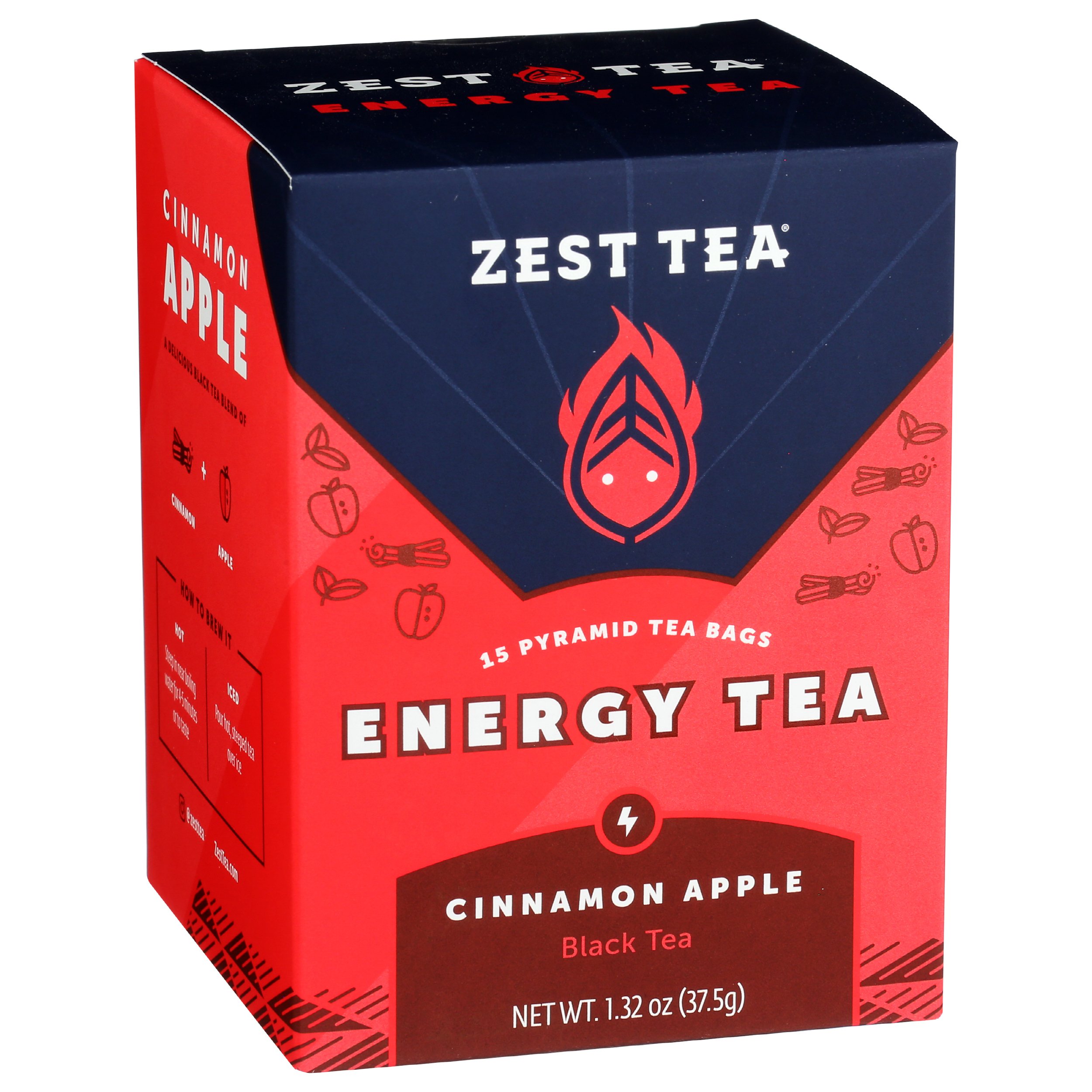 Zest Tea Cinnamon Apple High Octane Tea Bags - Shop Tea at H-E-B