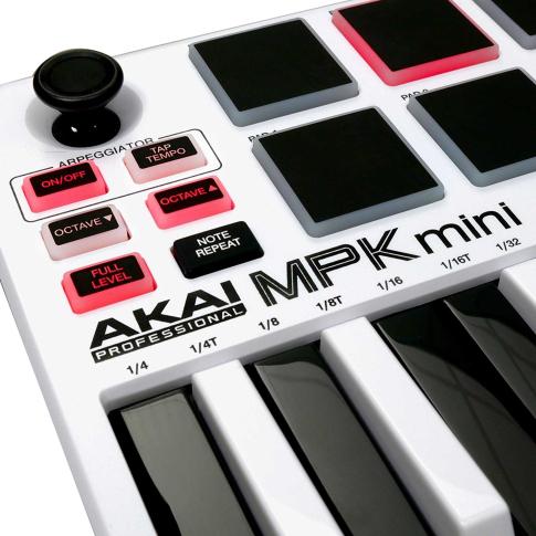 Akai MPK Mini mkII Keyboard Controller in White & Gator Bag | IDJNOW