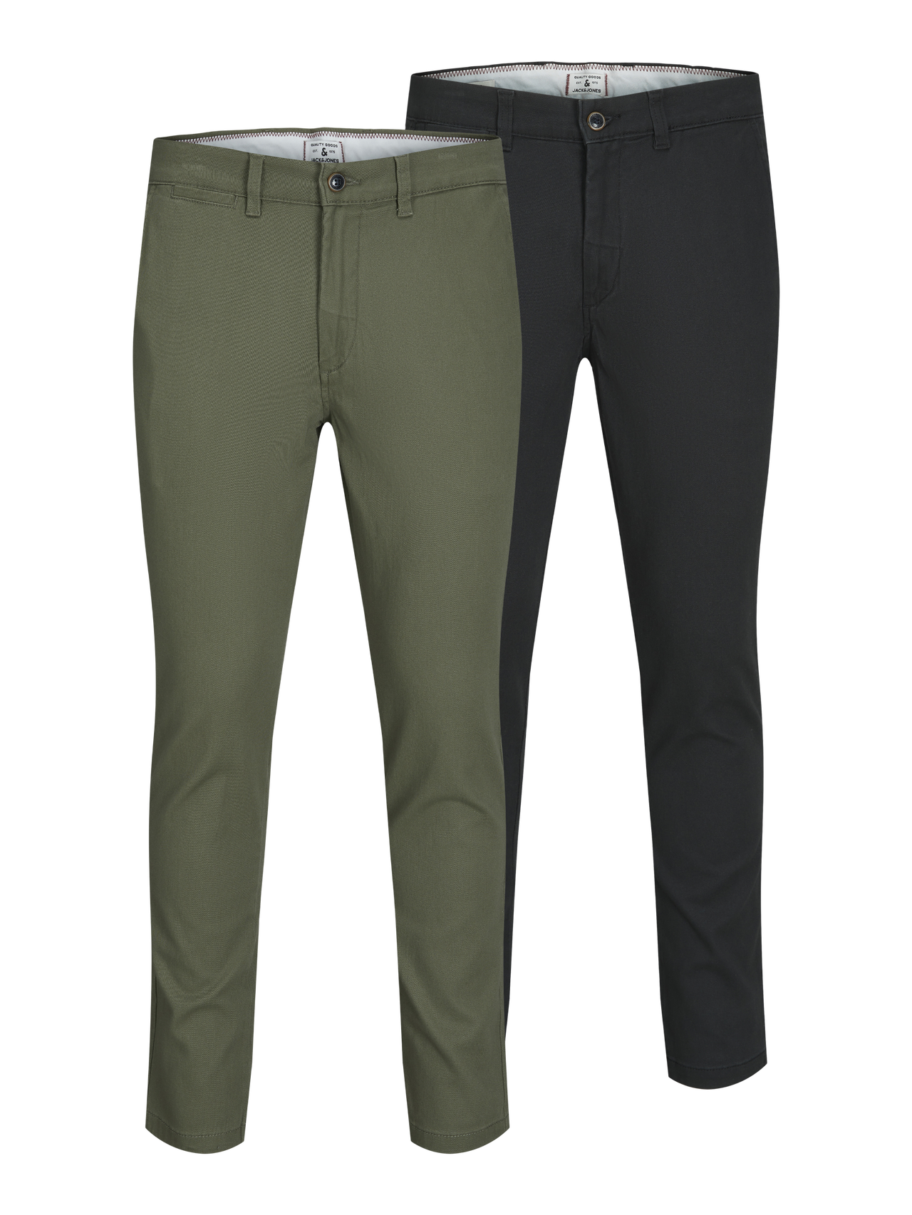 2-pack Slim Fit Chino pants | Black | Jack & Jones®