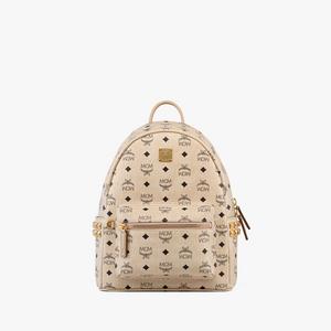 Small Stark Side Studs Backpack in Visetos Pink | MCM ®US