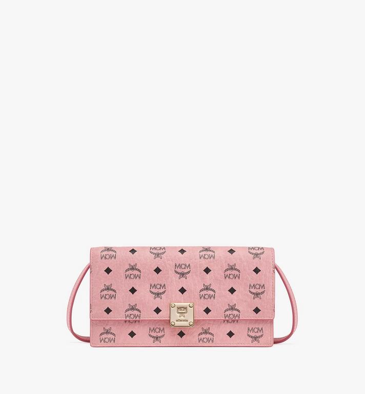 Large AREN ヴィセトス チェーン付きウォレット ピンク | MCM ®JP