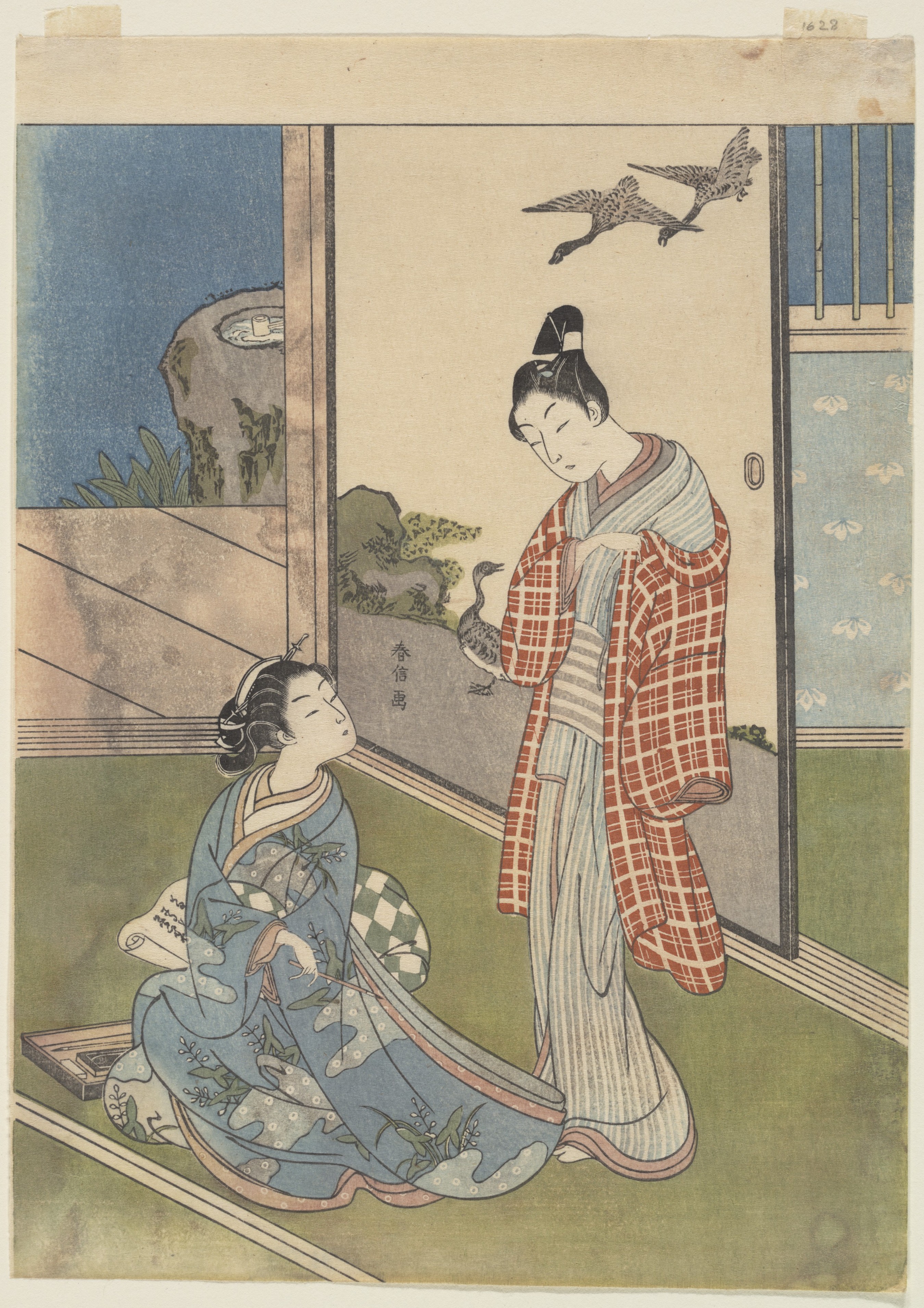 Suzuki Harunobu - A Girl Writing a Letter - Japan - Edo period