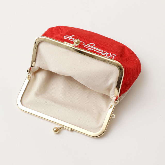 カウブランド赤箱コラボ刺繍がま口ポーチ/カウブランド赤箱ビューティ