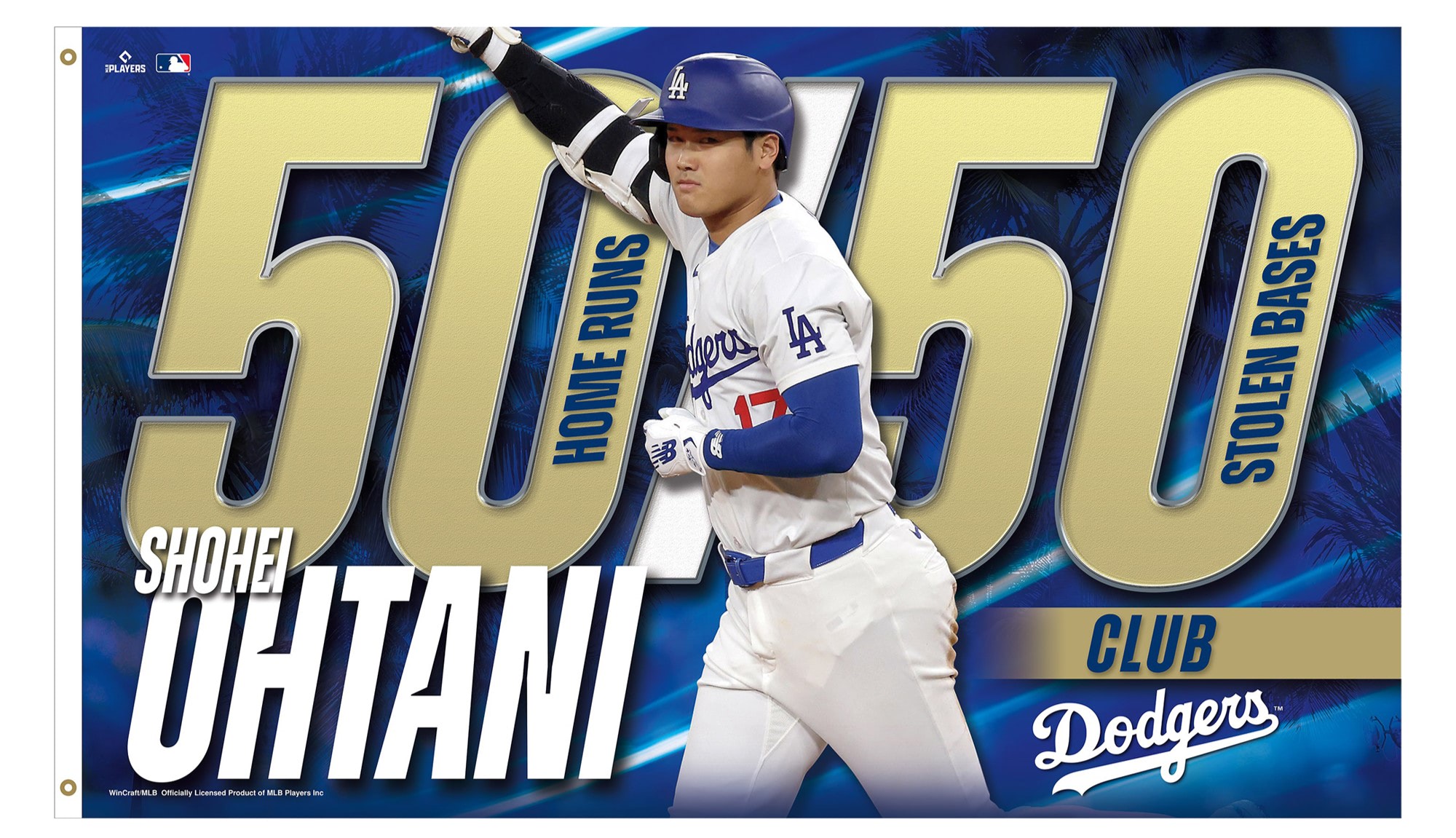 早くも大谷翔平選手「50本塁打-50盗塁」記念グッズ発売 非売品