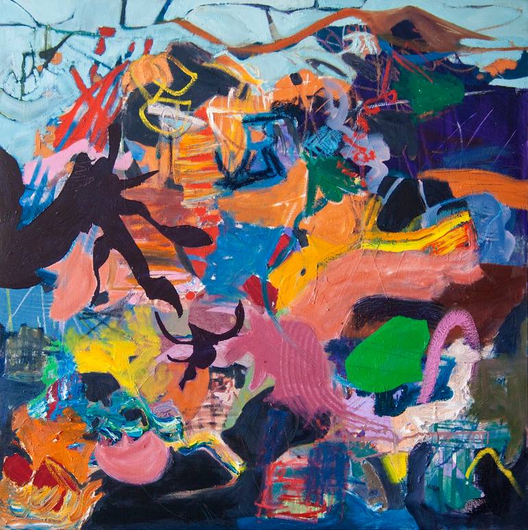 The bright midnight Painting by Marlene Lowden | Saatchi Art France