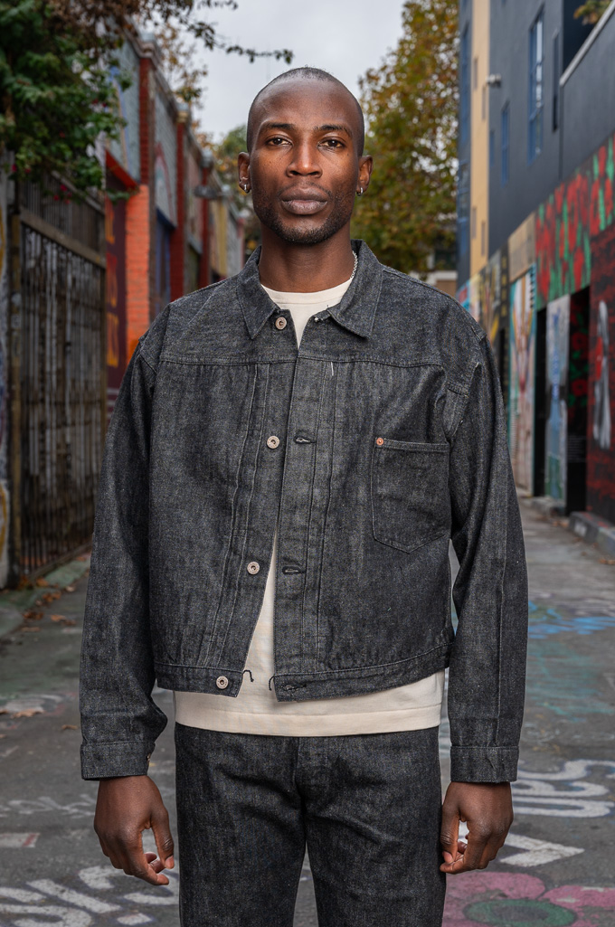 Buzz Rickson x William Gibson WWII Model 13.6oz Denim Jacket - Black