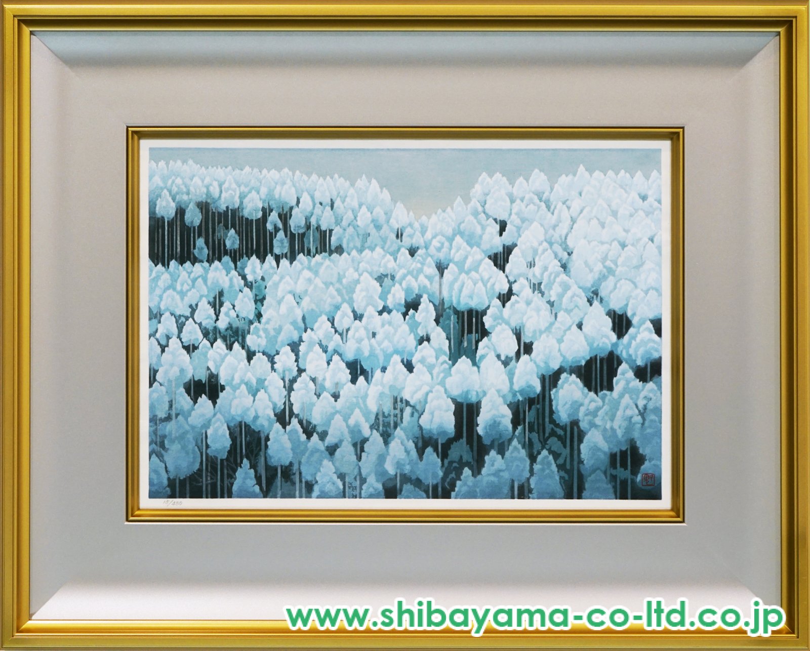 東山魁夷「京洛春秋より『北山初雪』」木版画 :: 絵画買取・販売