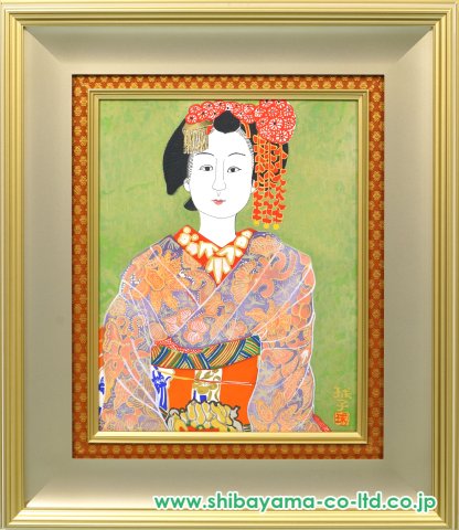 片岡球子「むすめ」木版画 :: 絵画買取・販売 - シバヤマ