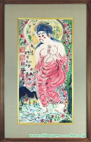 棟方志功「はまなす妃図」リトグラフ :: 絵画買取・販売 - シバヤマ