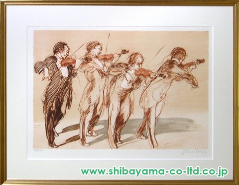 クロード・ワイズバッシュ「四重奏2」リトグラフ :: 絵画買取・販売