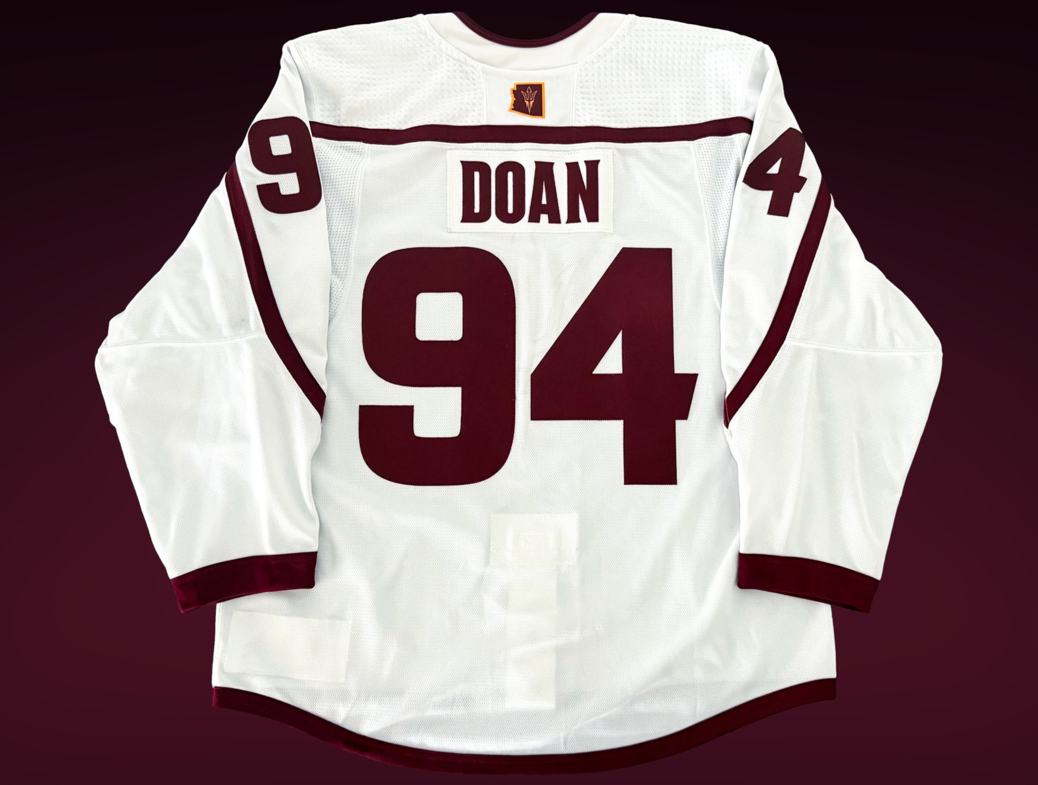Josh Doan 2021-2022 Arizona State Sun Devils Hockey White Set Game