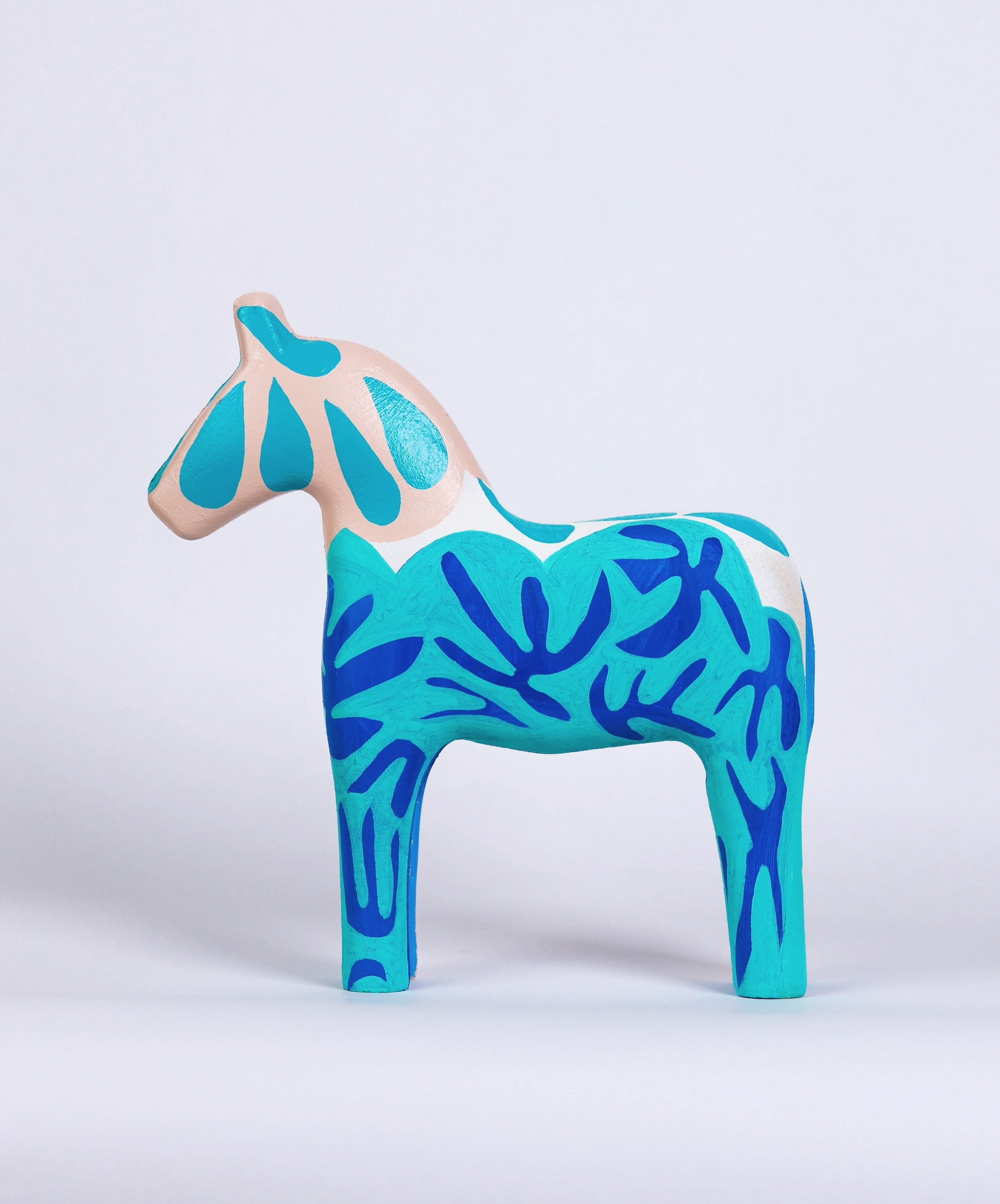 Elsa (original hand painted Dala Horse) — abbypainterart